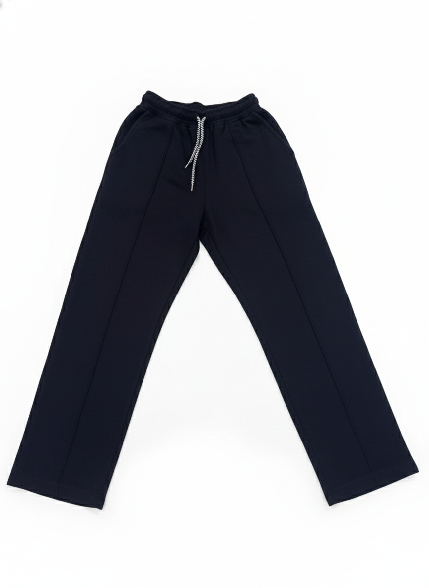 Suede Zipper Shirt: quarter-zip, slim fit; Old Money Trousers: pleated, straight leg.